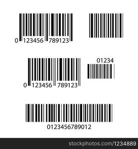 Set of Barcode icons,isolated on white background,stock vector illustration.