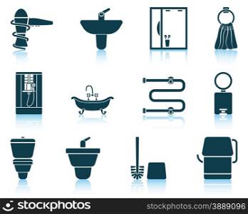 Set of bathroom icon. EPS 10 vector illustration without transparency.