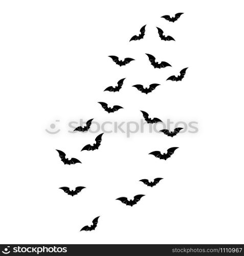 Set of bats background vector illustration design