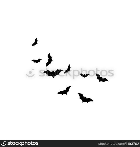 Set of bats background vector illustration design