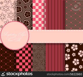 set of beaautiful vector paper for scrapbook