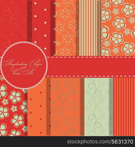 set of beaautiful vector paper for scrapbook