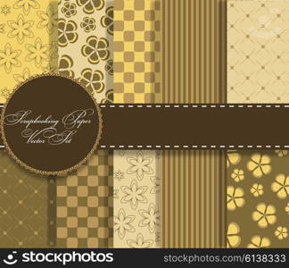 set of beaautiful vector paper for scrapbook