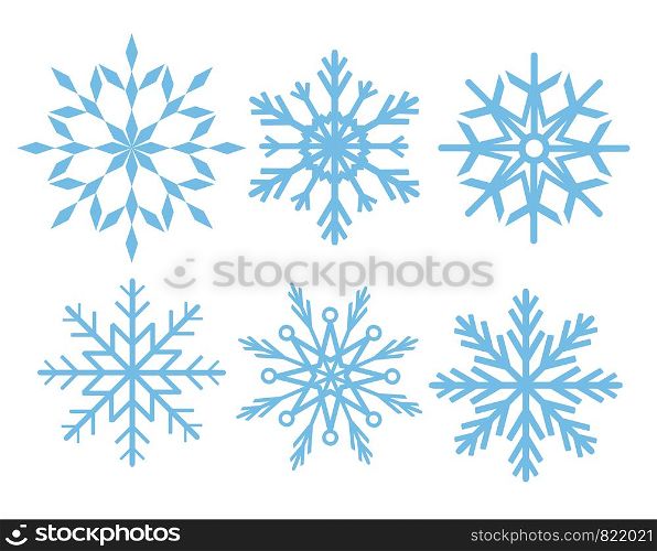 Set of beautiful snowflakes for your design, stock vector illustration