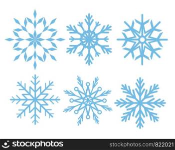 Set of beautiful snowflakes for your design, stock vector illustration