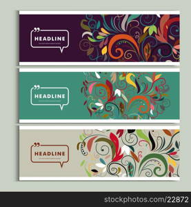 Set of beautiful spring prints for design. Set of beautiful spring prints for design.