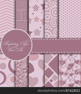 Set of Beautiful Vector Paper for Scrapbook. EPS10