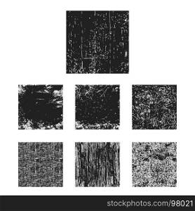 Set of black grunge texture square. Set of black grunge texture square. Vector illustration.