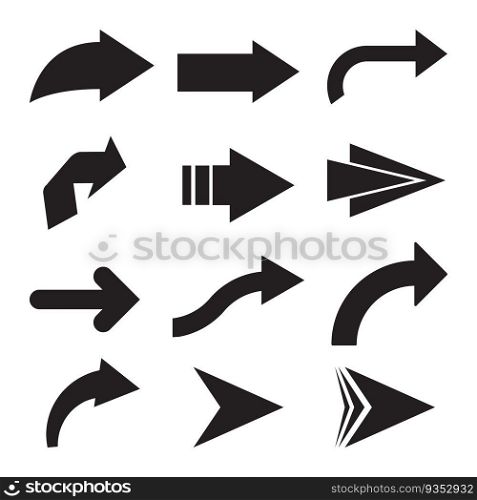 Set of black vector arrows. Arrow icon. Arrow vector icon. Arrow. Arrows vector collection.. Set of black vector arrows. Arrow icon. Arrow vector icon. Arrow. Arrows vector collection