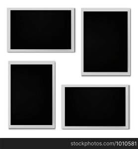 set of blank photo with shadow effect, vector illustration. set of blank photo with shadow effect, vector