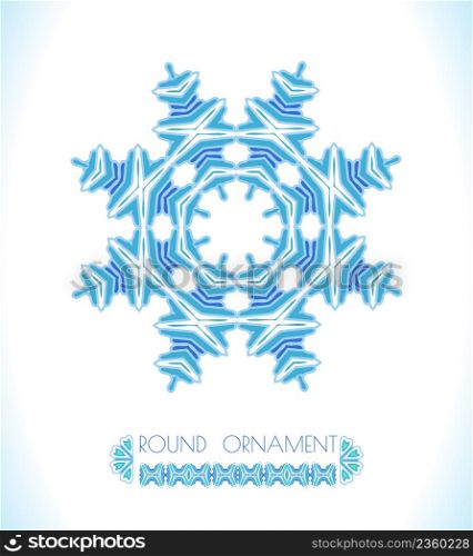 Set of blue snowflakes. Snowflake set for winter design.. Blue snowflake vector