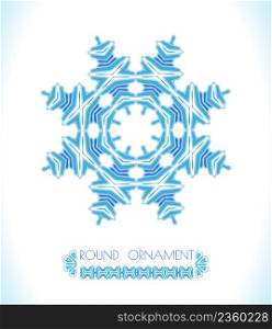 Set of blue snowflakes. Snowflake set for winter design.. Blue snowflake vector