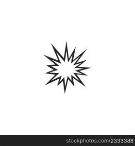 Set of bomb explosion vector logo icon illustration in flat design