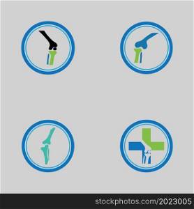 set of Bone health care logo and symbol vector illustration design template