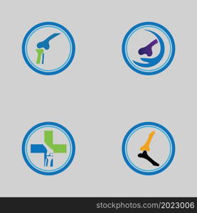 set of Bone health care logo and symbol vector illustration design template