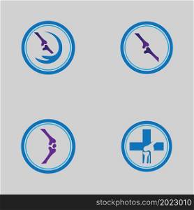 set of Bone health care logo and symbol vector illustration design template