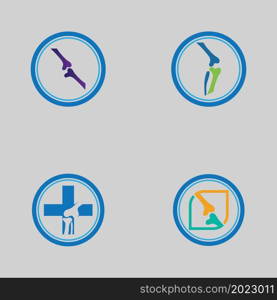 set of Bone health care logo and symbol vector illustration design template