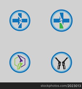 set of Bone health care logo and symbol vector illustration design template