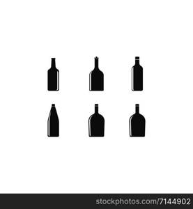 set of Bottle logo template vector icon illustration design