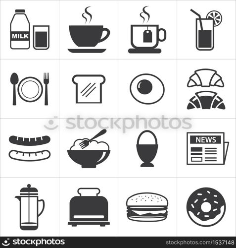 set of breakfast icon