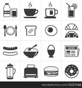 set of breakfast icon