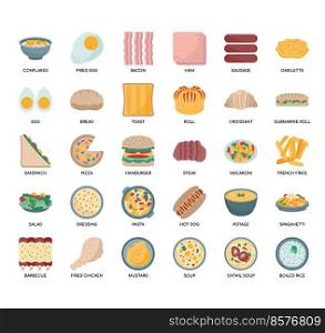 Set of Breakfast thin line icons for any web and app project.