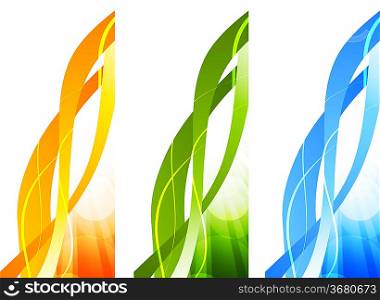 Set of bright banners. Abstract illustration