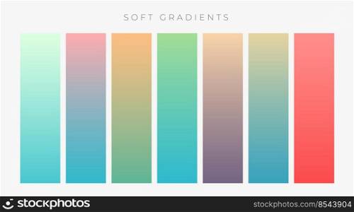 set of bright colroful gradients set