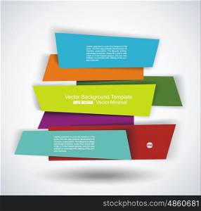 Set of bright paper banners template for business design, infographics, reports, number options, step presentation, progress or workflow layout.