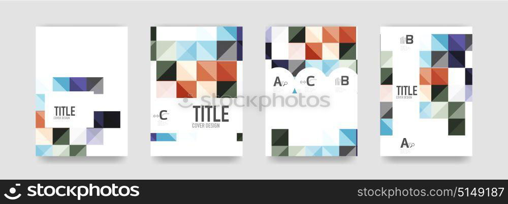 Set of brochure cover templates. Set of vector brochure cover templates