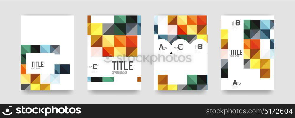 Set of brochure cover templates. Set of vector brochure cover templates