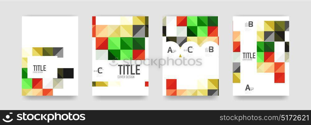 Set of brochure cover templates. Set of vector brochure cover templates