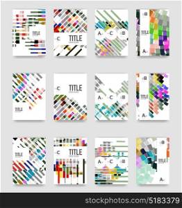 Set of brochure cover templates. Set of vector brochure cover templates