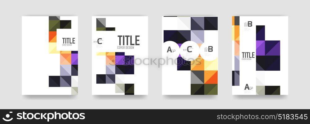 Set of brochure cover templates. Set of vector brochure cover templates