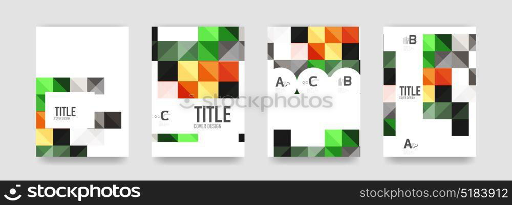 Set of brochure cover templates. Set of vector brochure cover templates