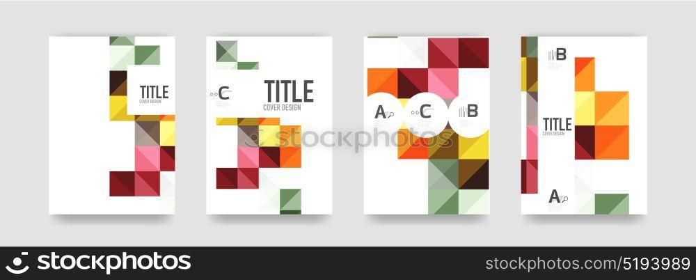 Set of brochure cover templates. Set of vector brochure cover templates
