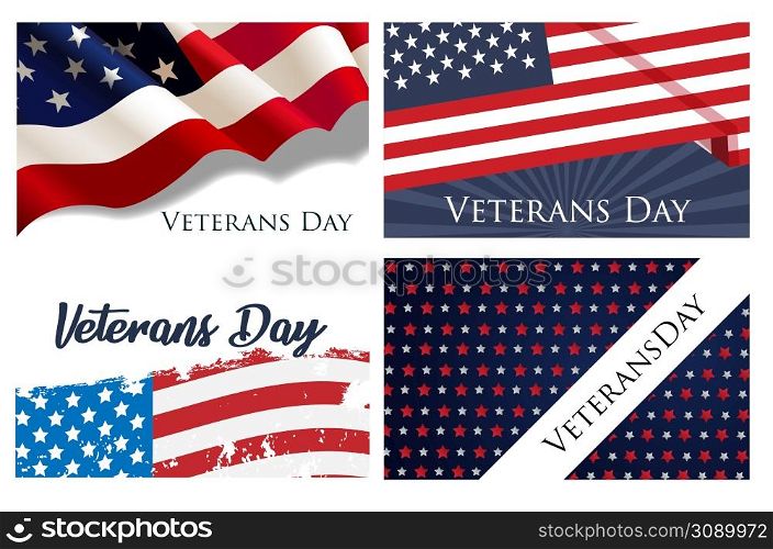 Set of brochure, poster templates in veterans day style. Beautiful design and layout. Veterans Day. Set of brochure, poster templates in veterans day style. Beautiful design and layout
