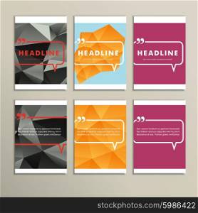 Set of brochures for design in abstract style.. Set of brochures for design in abstract style