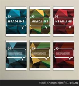 Set of brochures for design in abstract style.. Set of brochures for design in abstract style