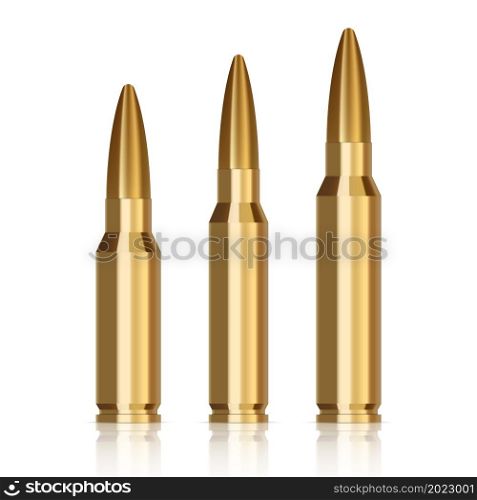 Set of bullets isolated on white background, vector illustration