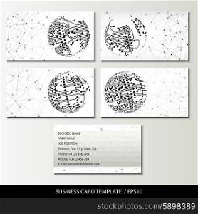 Set of business card templates vector illustration.. Set of business card templates vector illustration