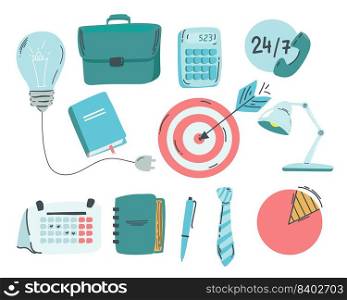 Set of business doodle elements made in vector. Idea, businessman, creative thinking, progress, graphs and all other kinds of business related elements. Set of business doodle elements made in vector. Idea, businessman, creative thinking, progress, graphs and all other kinds of business related elements.