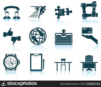 Set of business icon. EPS 10 vector illustration without transparency.