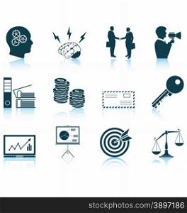 Set of business icons. EPS 10 vector illustration without transparency.