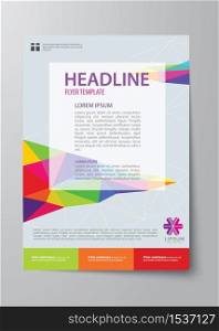 set of business magazine cover , flyer, brochure flat design templates