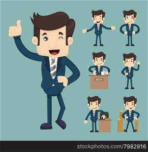 Set of business people , eps10 vector format