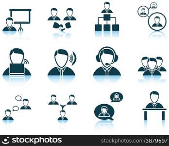 Set of business people icon. EPS 10 vector illustration without transparency.