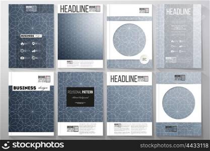 Set of business templates for brochure, flyer or booklet. Abstract floral business background, modern stylish vector texture.
