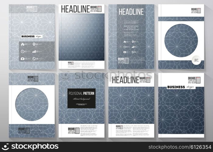 Set of business templates for brochure, flyer or booklet. Abstract floral business background, modern stylish vector texture