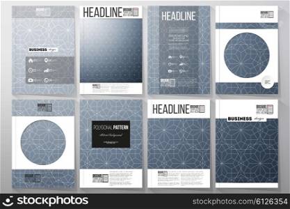 Set of business templates for brochure, flyer or booklet. Abstract floral business background, modern stylish vector texture